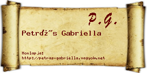 Petrás Gabriella névjegykártya