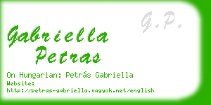 gabriella petras business card